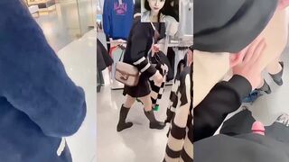 电子厂打工的表妹终于放假了❤️带她去商场买几件衣服在更衣室看见她完美的身材没忍住在里面啪啪