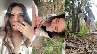 2025年1月最新【真实大学生勾搭】网约车司机野外车震，肥美白虎馒头逼，完美露脸，后入内射