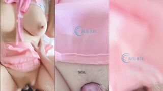 大奶女儿穿JK，叫声真的好听，女上位自己坐的超级用力