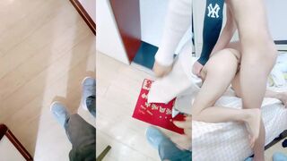 剧情演绎：勾引小嫂子不成，直接强上，被大鸡巴插入的瞬间就老实了，老实淫叫挨艹！微露脸！