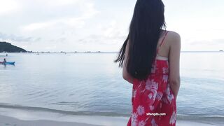 2025年最新流出【重磅】秀人人气模特【唐琪儿】越南花絮原图视频，本套尺度还是相当不错的，直接露点，圆润小翘臀相当性感 (2)