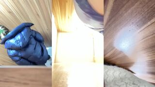 23岁入职半年的人事妹子抄底尿尿拉屎，刚刮完毛的嫩逼，被不少男生操过了吧，身上的体香还挺好闻的