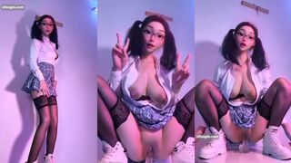 露脸美少女，绝顶身材女菩萨【是瑞瑞呀】新番福利，全裸露出，各种裸舞，非常奈斯 (3)