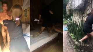 传泰国捉奸-抓奸大型修罗场 原配砸门抓偷情老公 出轨男光腚转圈护裸体小三 这场面太劲爆！~1